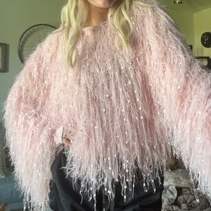 Pink Fluffy Sweater
